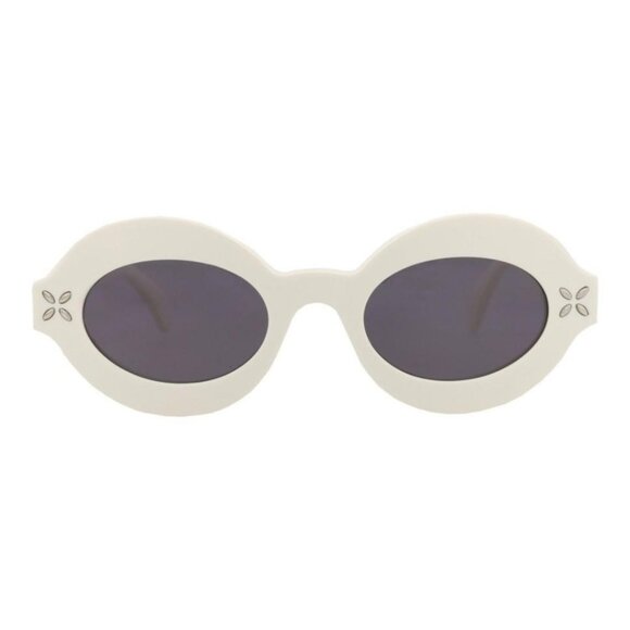 Alaia Womens Round/Oval Ivory Ivory Grey Fashion Designer Eyewear - Picture 1 of 4